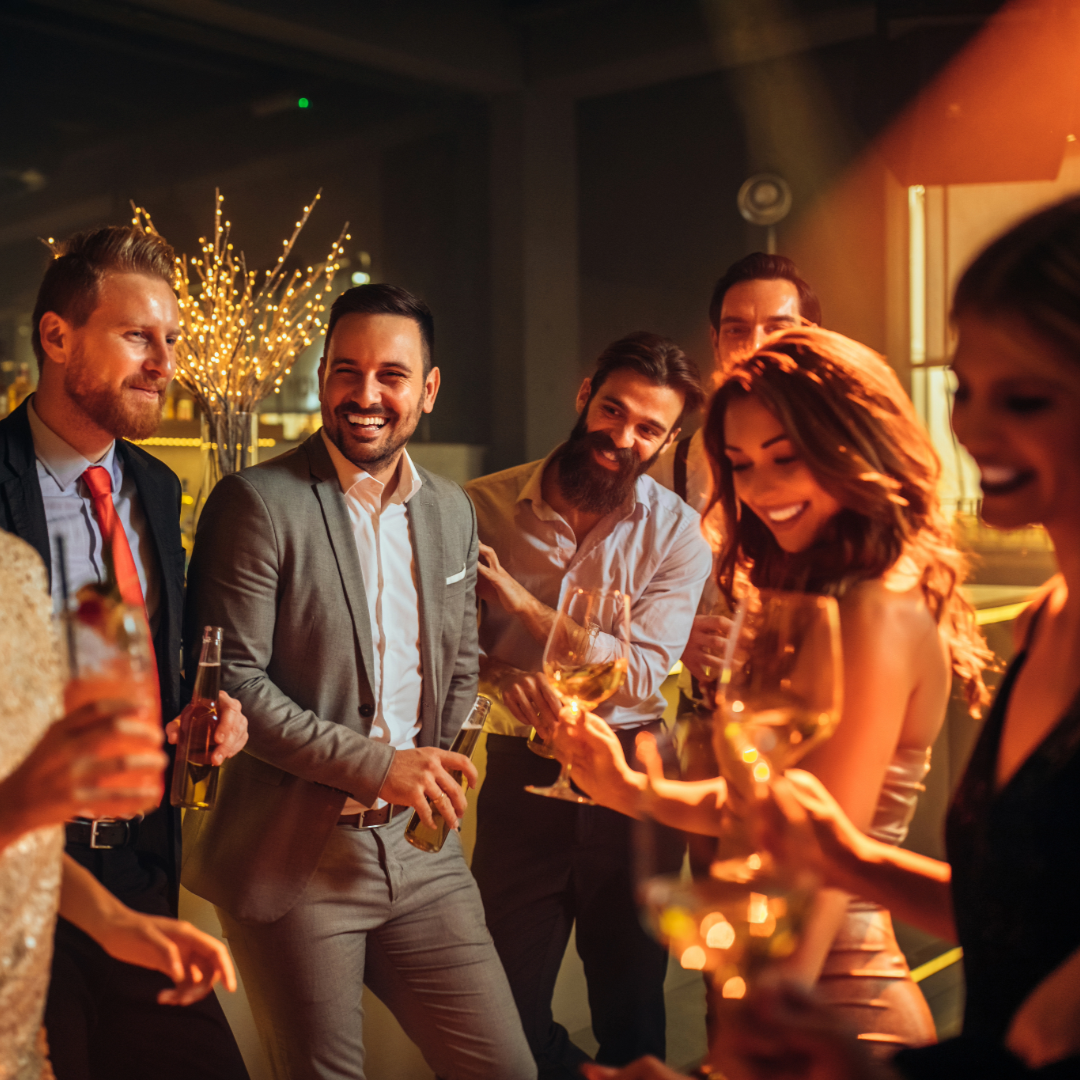 Friends toasting